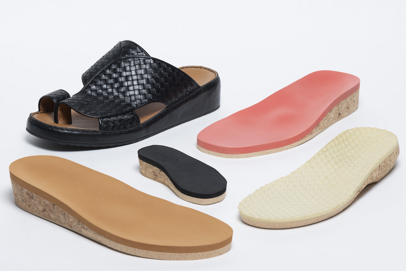Fondi per sandali arabi, per zatteroni in sughero, per zoccoli in legno, per pantofole, in micro, in eva